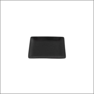 Assiette noire carre 12x12 1