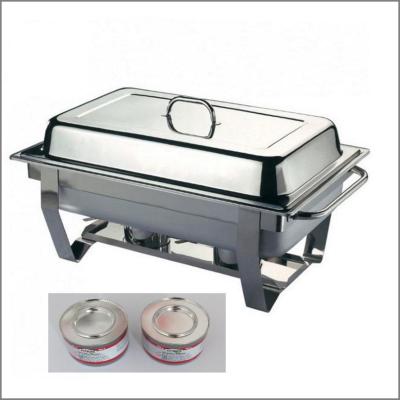 Chafing dish + 2 brûleurs + 2 gels combustibles