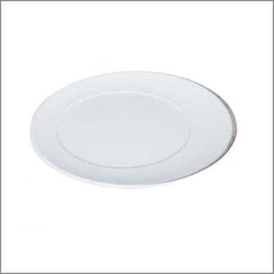 Assiette plate D28 'Elipse argent'