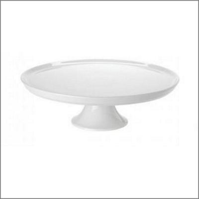 Plat rond sur pied d32 h10 porcelaine