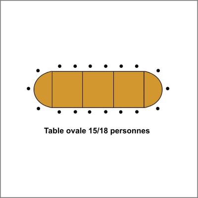 Table ovale 15 a 18 personnes bois 2