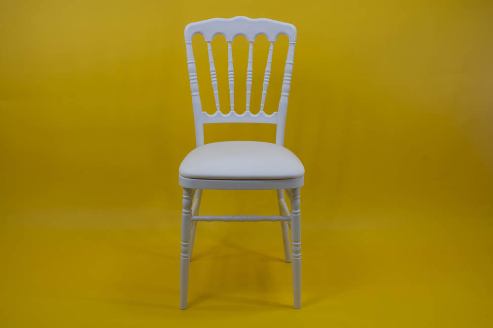 S- Chaise Napoléon Blanche - galette blanche